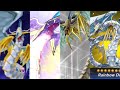 Evolution of rainbow dragon summon animation in yugioh games