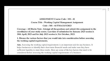 MS 41 SOLVED ASSIGNMENT 2023 / PDF WATSAPP ME 8228091239 #ignou