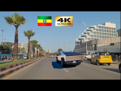 Drivind Downtown Addis Ababa 2024 , 🇪🇹  Ethiopia [4K]