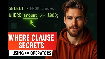 how to use the WHERE clause with greater than   or equal to = operator