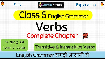 Class 5 Verb | Class 5 English Grammar Verbs | Types of verbs in English Grammar class 5