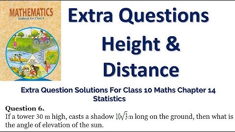Extra Question Solutions 6 For Class 10 Maths Chapter 9 Height & Distance#shorts