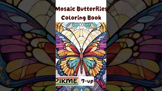Mosaic Butterflies Coloring Book — a slow, calm coloring flip-through #Shorts