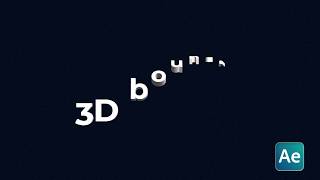 3D Bounce Animation in After Effects | Motion Design Tutorial