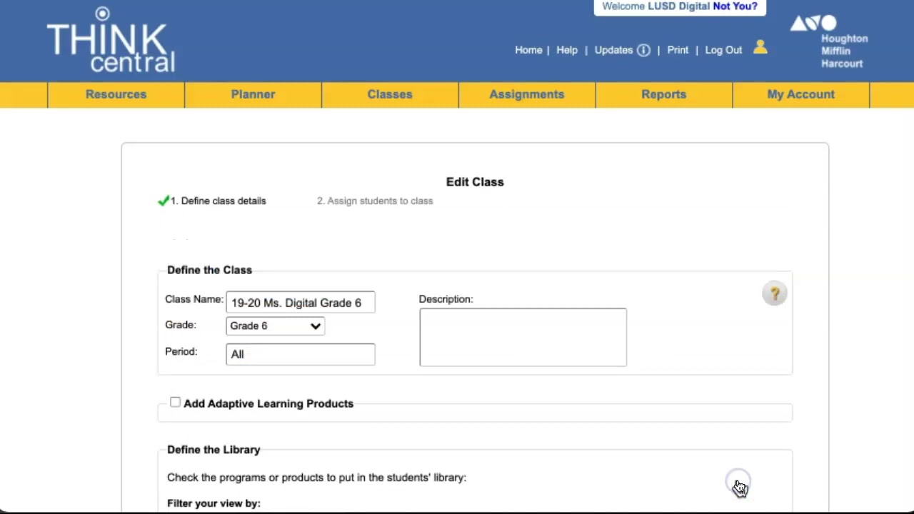 Think Central: Deactivate / Archive a Class 