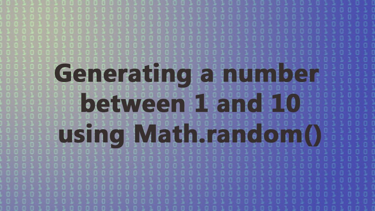 Math.random Example Problem - YouTube