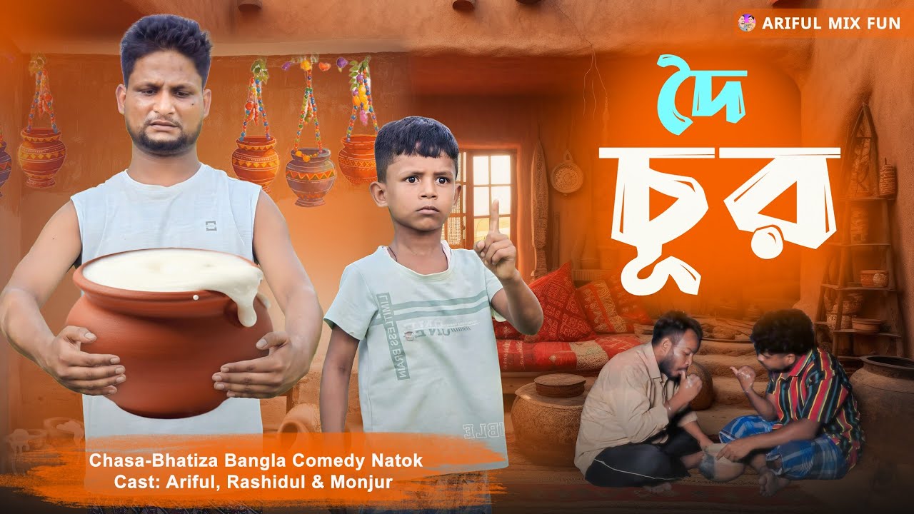 দৈ চূর||Doi Chur||Ariful&Rashidul||Chasa-Bhatiza||New Bangla Comedy Natok2025