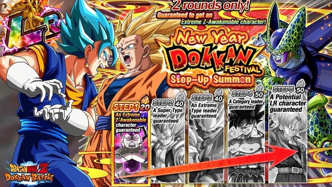 Dokkan Battle NEW YEAR STEP-UP Banner Summons!