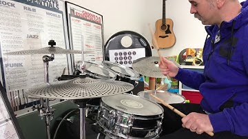 16. Moeller accents with paradiddle sticking. RLRRLRLL