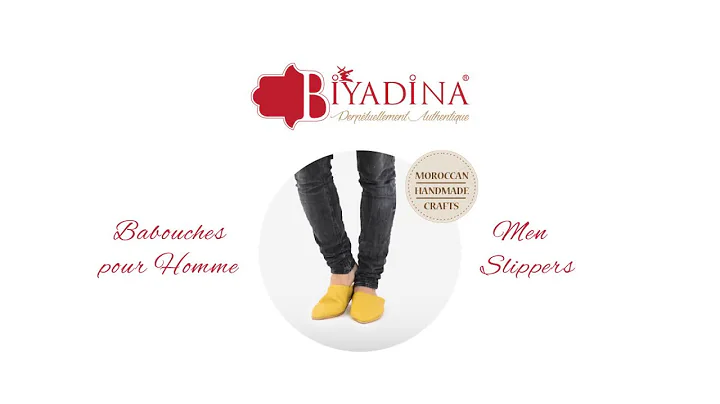 Babouche en cuir Végétal Pour Hommes /Moroccan Leather Babouche Slippers for men-Handmade