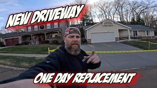 One Day Driveway Replacement | Return Customer