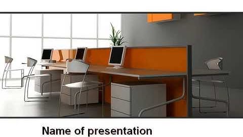 Office Open Space PowerPoint Template by PoweredTemplate.com