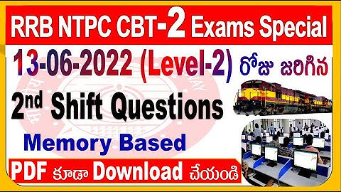 NTPC CBT 2  Level 2 Exam paper Shift 2 | 13 june 2022  Exam paper Analysis by SRINIVASMech