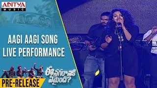 Video thumbnail of "Aagi Aagi Song Live Performance @ Ee Nagaraniki Emaindi Pre Release Event Live | Vivek Sagar"