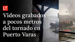 Thumbnail for Estos videos fueron grabados a escasos metros del paso del tornado en Puerto Varas