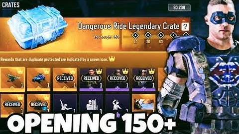 Codm Dangerous Ride Legendary Crate| Buying 150 Items 2023
