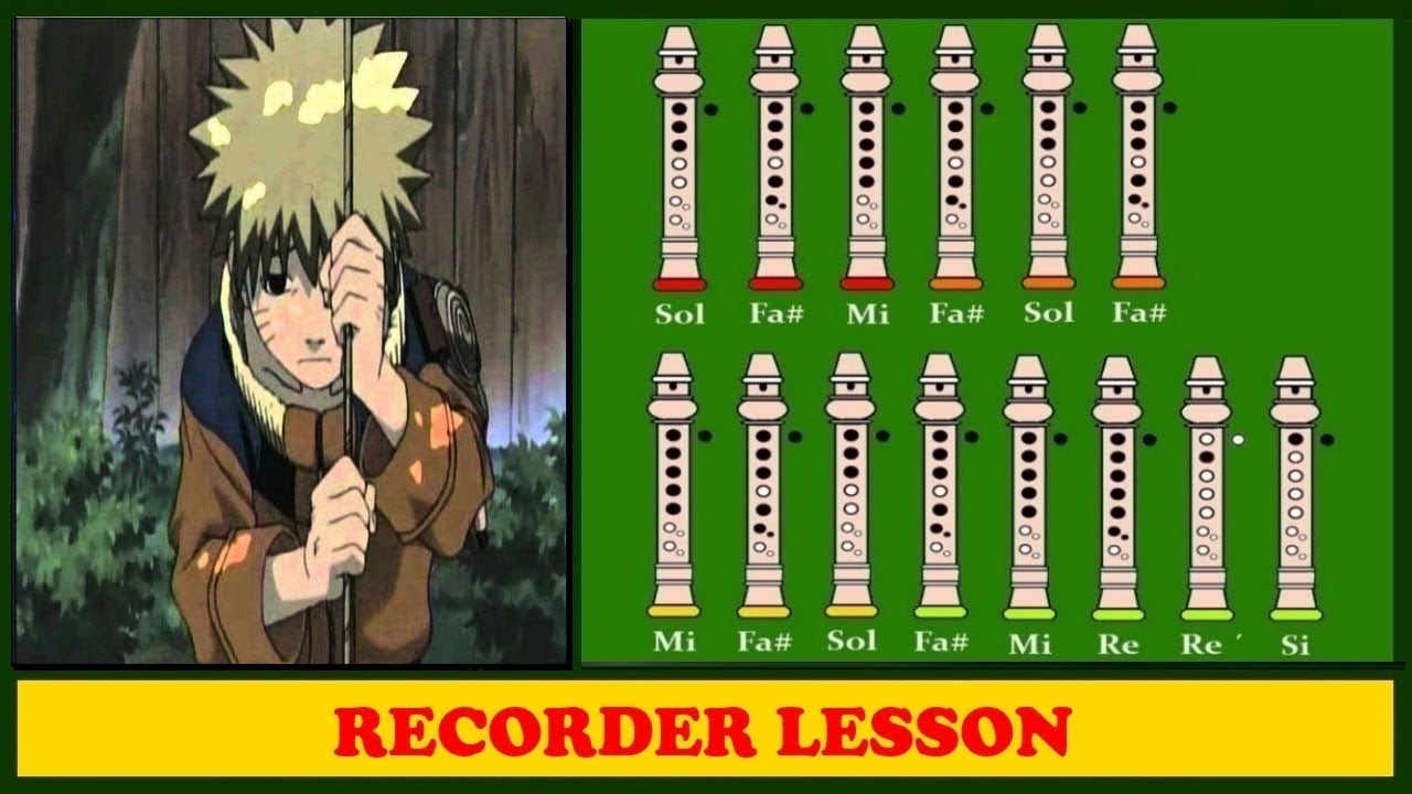 Naruto Sadness And Sorrow On Recorder Tutorial Youtube