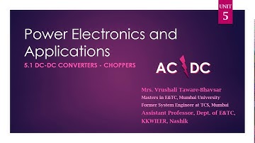 Power Electronics and Applications 5.1 DC-DC Converters – Choppers