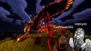 Deadly Parasitic Rex Chasing Us! Playing With @sadsnowmc  In Minecraft bedrock