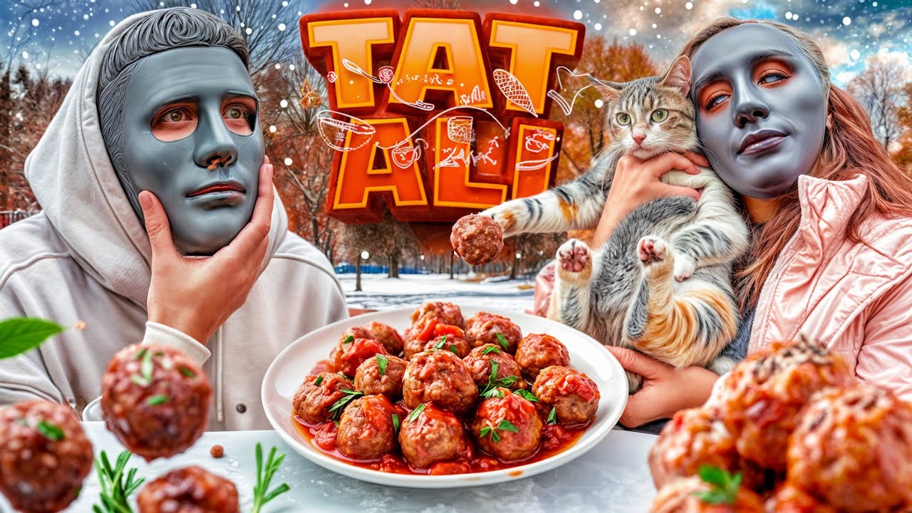 Cooking Tatali Meat in Rain and Snow – A Cozy Autumn Adventure! 🍂❄️🔥