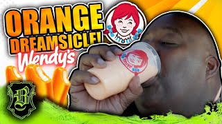 Slurping A Large Wendy's Orange Dreamsicle Frosty In Seconds