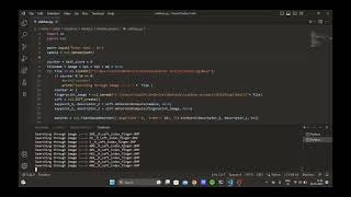 Fingerprint detection using python with the help of open cv library