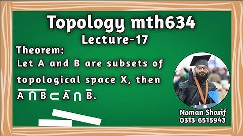 Theorem related to closure of  intersection of two sets| mth634 short lecture