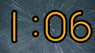 1 Minute and 6 Second Timer ⏰ | Bright big yellow numbers and relaxing background music