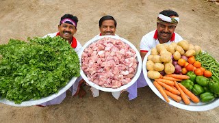 Dhania Rice &amp; Chicken for village people | How to cook perfect Coriander Rice | villfood Ktichen