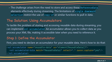 Storing Data for Streaming: Mastering XSLT3 with Accumulators