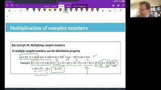 Details Math 10 Adv Unit 4 Video 2: Complex numbers introduction (Section 4.1) Update