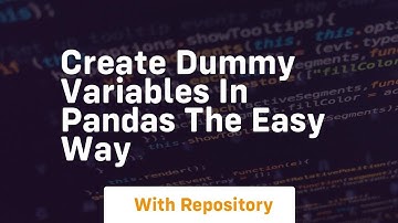Create dummy variables in pandas the easy way
