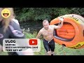 Vlog- Camping north wales- River rafting-tent setup