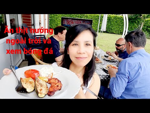 Masă în aer liber | Mănâncă carne la grătar | Prânz și vizionare fotbal#ThaiLinh_Cuộc sống ở Pháp