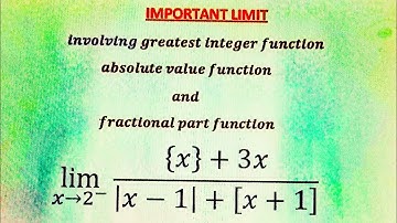 Limit involving greatest integer function, fractional part function and  absolute value function.