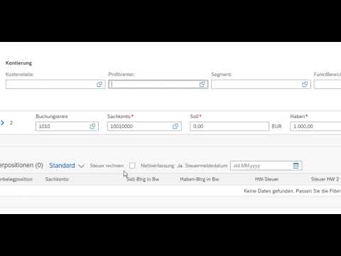 Hauptbuchbelege buchen SAP S/4HANA Cloud 2011