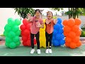 KEYSHA &amp; SHEENA BELAJAR WARNA DENGAN BALON - Have Fun Playtime With Color Song