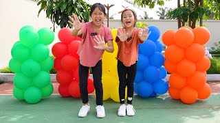 KEYSHA & SHEENA BELAJAR WARNA DENGAN BALON - Have Fun Playtime With Color Song