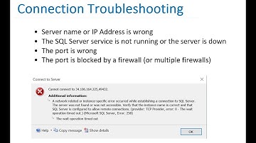 SQL Server Connection Troubleshooting Including Docker - Network-Related Error Server Was Not Found