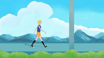 Walk Cycle with Parallaxing background