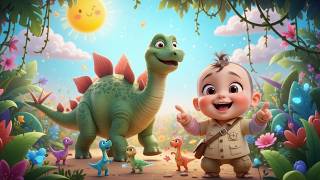 Dinosaur Stomp Song 🦖 | Dino Dance Adventure + Nursery Rhymes | Fun Cartoon Dinosaur Song for Kids