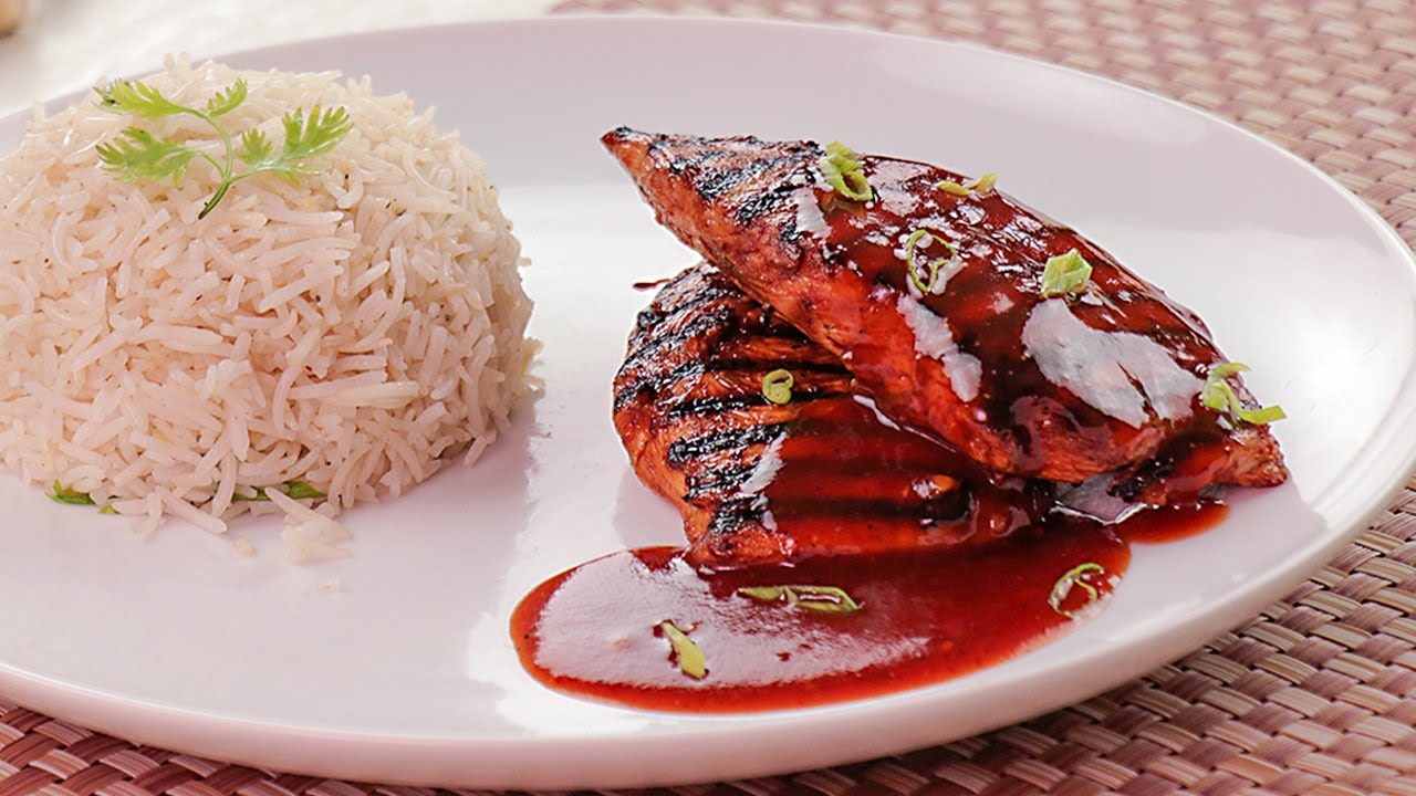BBQ Chicken With Garlic Rice Recipe By SooperChef