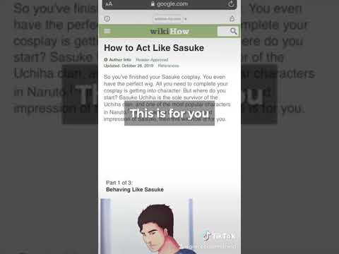 Singing a Sasuke Wikihow article