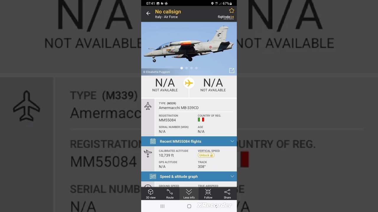 Italy Airforce(No callsign)  Flightradar24