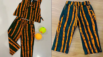 Kids trouser tutorial with pockets and elastic waist band