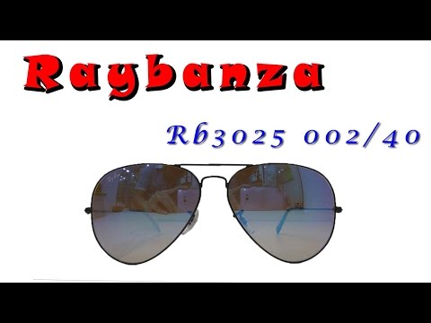 รีวิว-rayban-aviator-กรอบดำเลนส์ปรอทฟ้าไล่-rb3025-002/40-จากร้าน-raybanza-ของแท้-ราคาถูกครับ