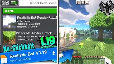 REALISTIC BSL Shader For Minecraft Pe 1.19 || Bsl Shader Mcpe 1.19 (Rende...#bslshaderformcpe1
