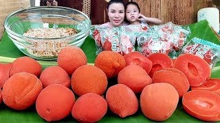 กินลูกพีชเเดง เเช่เย็นกรอบจิ้มพริกเกลือ เปรี้ยวนิดกรอบอร่อย|ส้มซ่าพาเเซ่บ 2 พฤษภาคม ค.ศ. 2024