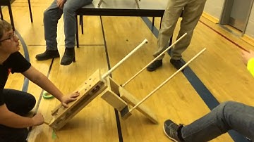 2014 FIRST Robotics Competition impaler prototype using surgical tubing (slow mo)