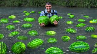 Beste recept voor het maken van vers watermeloensap in de zomer! Gelukkig leven ver van de beschavi